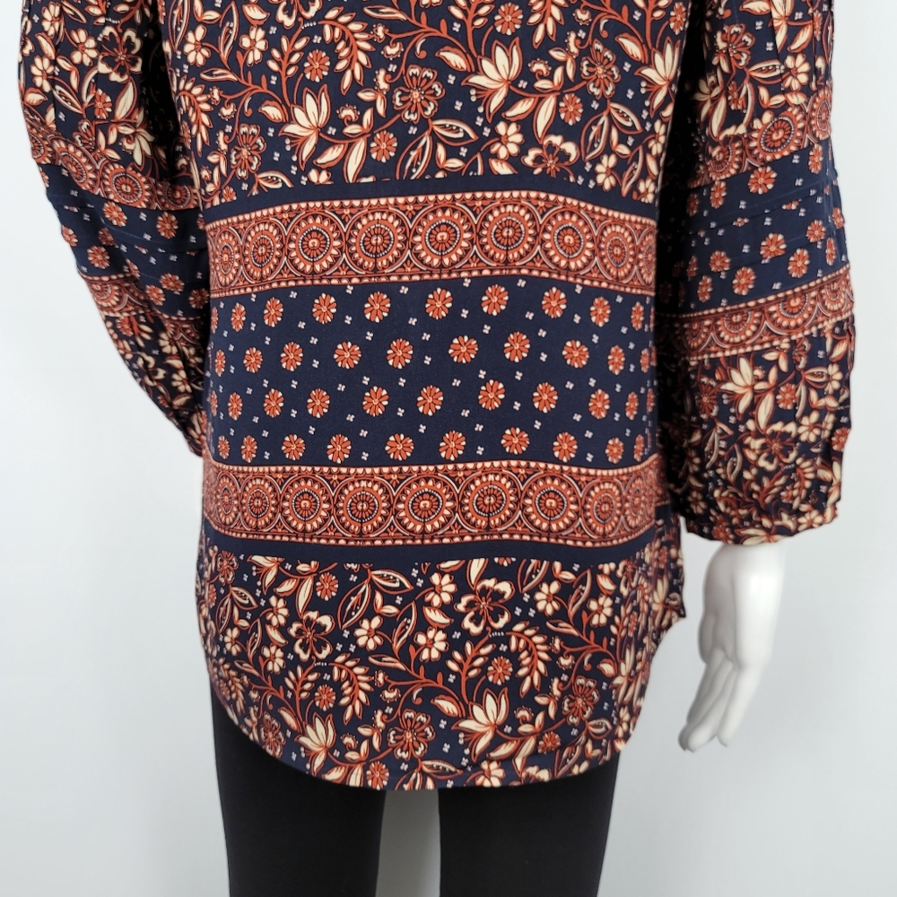 Nwot Daniel Rainn Tassel Tie Long Sleeve Blouse - Picture 8 of 11